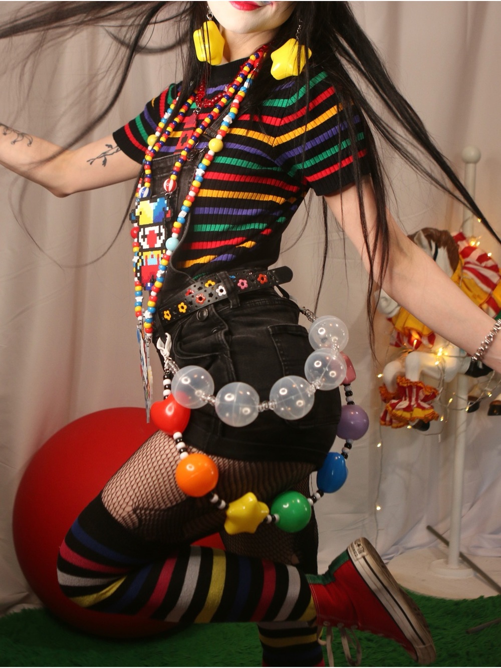 Clear Ball Pit Belt Chain